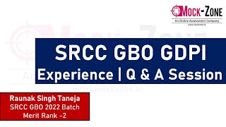 SRCC GBO GDPI Prep Interview Experience amp Key Insights  Raunak Singh  SRCC GBO 2022 Batch [upl. by Akilaz848]