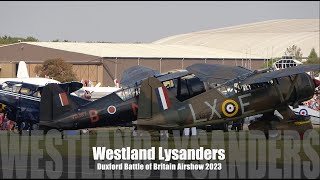 Westland Lysanders  Duxford Battle of Britain Airshow 2023 [upl. by Hyo]