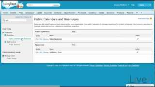 Creating Public and Resource Calendars in Salesforcecom [upl. by Ahsataj]