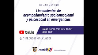 Lineamientos de acompañamiento socioemocional y psicosocial en emergencias [upl. by Arym]