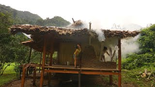 Timelapse video of the entire interior construction process in a wooden house [upl. by Trotter627]