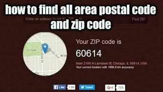 How to find my postal code and zip code all area zip code and postal code find [upl. by Nailil]