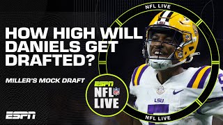 2024 NFL Mock Draft Matt Miller talks Jayden Daniels to Giants at No 4 👀  NFL Live [upl. by Linskey]