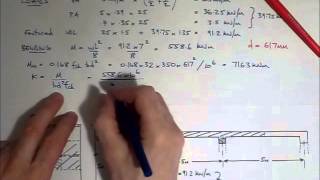 RC Beam Design EC2  Worked example  main reinforcement [upl. by Rammaj]