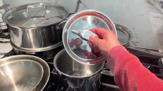 All Clad Tri Ply Stainless Steel 7 Piece Cookware Set Review [upl. by Arataj]