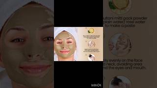 Multani mitti and rosewater 🌹facepack for glowing skin shorts skincaretips popular [upl. by Laeahcim]