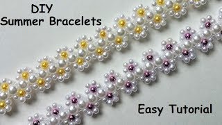 DIY Summer bracelets Bracelet making tutorial [upl. by Adnihc]