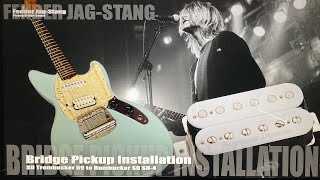 Changing of Bridge pickup SD TB59 to SH4B  Fender JagStang [upl. by Stier267]