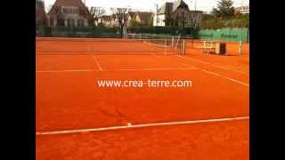 construction dun court de tennis terre battue createrre [upl. by Marjana]