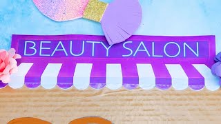 EASY DIY Beauty Salon from Cardboard 💅 girl craft [upl. by Dnomal777]