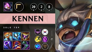 Kennen Top vs Gangplank Triple Kill Godlike  KR Master Patch 1418 [upl. by Einaej]