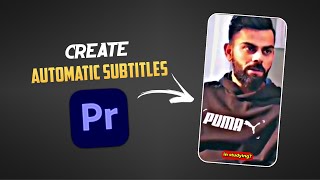 Create Automatic Subtitles in Premiere Pro [upl. by Anatole107]