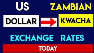 1 USD to ZMW  Convert US Dollars to Zambian Kwacha Currency Exchange Rates Today 04 September 2024 [upl. by Miarfe]