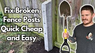 How to Fix a Broken Fence Post Quickly and Easily [upl. by Sehcaep890]