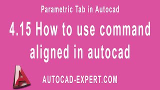 415 How to use command aligned in autocad [upl. by Atnim]