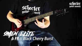 Schecter Omen Elite6 FR  6 String Floyd Rose Guitar in Black Cherry Burst [upl. by Sreip]