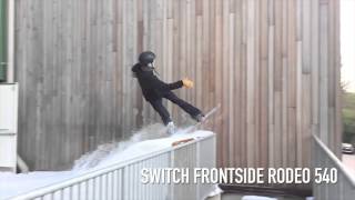 How to do a Switch Frontside rodeo 540 Jamie Nicholls Snowboarding Tricks amp Tips Skiers vs Boarders [upl. by Terrie]