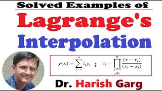 Lagranges Interpolation formula amp Solved Examples [upl. by Areit570]