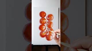 Panicle tomatoes painting idea oilpainting shorts [upl. by Jaworski882]