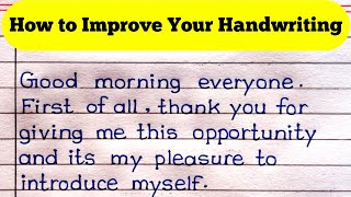 How To Improve Handwriting  Handwriting Kaise Sudhare  Handwriting Improvement Tips [upl. by Hannover]