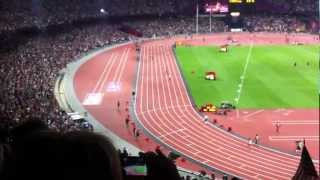 Usain Bolt 4x100m Final  London 2012 Olympics View from my seat amp Crowd Reactions [upl. by Nyletak552]