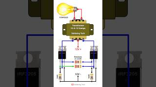 How to make 12V DC to 220V AC  12V to 220V inverter 12vto220v inverter [upl. by Aissert255]