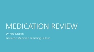 Medication Review [upl. by Karlin]