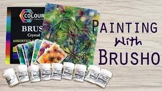 Painting with Brusho Colours Powders Tips Techniques and Demo [upl. by Irmgard]