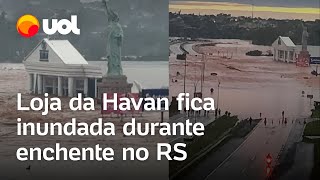 Inundação no Rio Grande do Sul atinge loja da Havan em Lajeado vídeo mostra local embaixo dágua [upl. by Dugas]