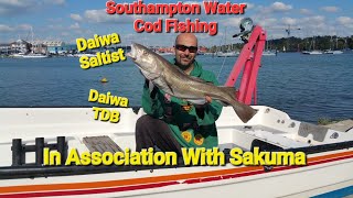 Southampton Water Cod Fishing Boat Fishing Sakuma Daiwa Saltist Southcoast United Kingdom [upl. by Assital997]