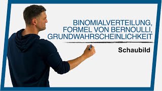 Binomialverteilung Formel von Bernoulli Grundwahrscheinlichkeit Schaubild  Mathe by Daniel Jung [upl. by Tiemroth]