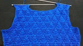 Gents Full Sweater Knitting Part3  Round Neck Cutting  Natural Style Hindi [upl. by Anavrin]