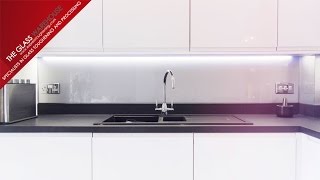 Glass Kitchen Splashback Installation  Modern Kitchen Transformation UK  Express Glass Warehouse [upl. by Raknahs]