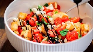 Caprese Panzanella Salad  Recipe [upl. by Dorri]