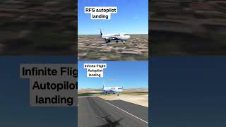 Autopilot landing Infinite Flight VS Real flight simulator [upl. by Engleman]