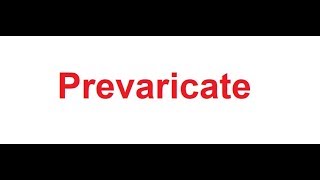 Prevaricate meaning in Hindi [upl. by Mutat928]