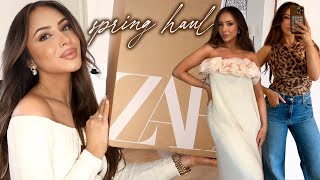 HUGE ZARA SPRING HAUL Tryon Haul  Styling Spring Trends [upl. by Goodard]