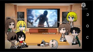 Past Aot react to Eren first Transformation Scene Part 1 [upl. by Tillion]