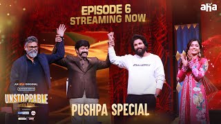 Unstoppable with Team Pushpa  AlluArjun  Rashmika  Sukumar  Balakrishna  Streaming now [upl. by Marb]