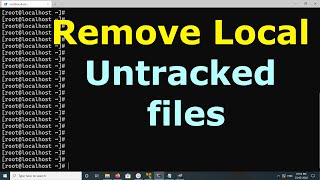 How to Remove Local Untracked files from the current Git working tree [upl. by Saihtam648]