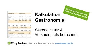 Kalkulation Gastronomie  Software [upl. by Kelvin]