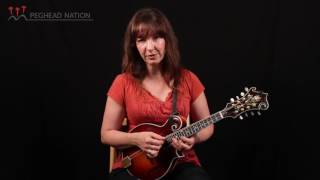 TwoString Pick Technique Lesson from Intermediate Bluegrass Mandolin with Sharon Gilchrist [upl. by Atinrehs13]