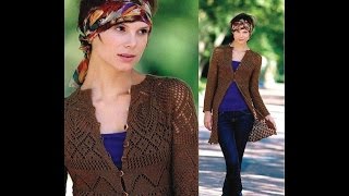 Летние Ажурные Кардиганы Спицами 2019  Summer Openwork Cardigans [upl. by Sixla]