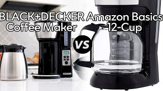 BLACKDECKER Coffee Maker Vs Amazon Basics 12Cup  Which One Is Better specs Comparison [upl. by Esinwahs]