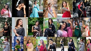 Saree Pose PHOTOGRAPHY 2023  How to pose in saree saree thepalasheditz [upl. by Novyert]