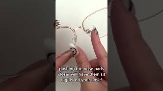 Learn how to adjust the nosepads for a perfect fit 🤓🕶🤝 eyewear glasses eyeglasses eyedoctor [upl. by Gyatt]