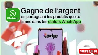 COMMENT GAGNER DE LARGENT SUR WHATSAPP GRÂCE A LAPPLICATION TODJE [upl. by Enidualc]