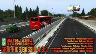 Update Grafik Bussid 432 Aspal Hitam Dan AbuAbu New Version Textures [upl. by Kirt694]