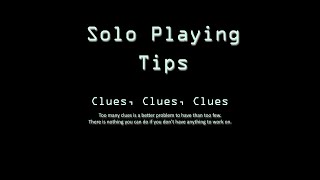 Solo Playing Tips Clues Clues Clues soloRPG soloRPGtips [upl. by Fitzsimmons]