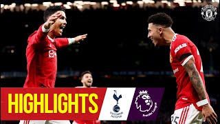 Ronaldo hattrick seals vital win  Manchester United 32 Tottenham  Highlights  Premier League [upl. by Sachi]